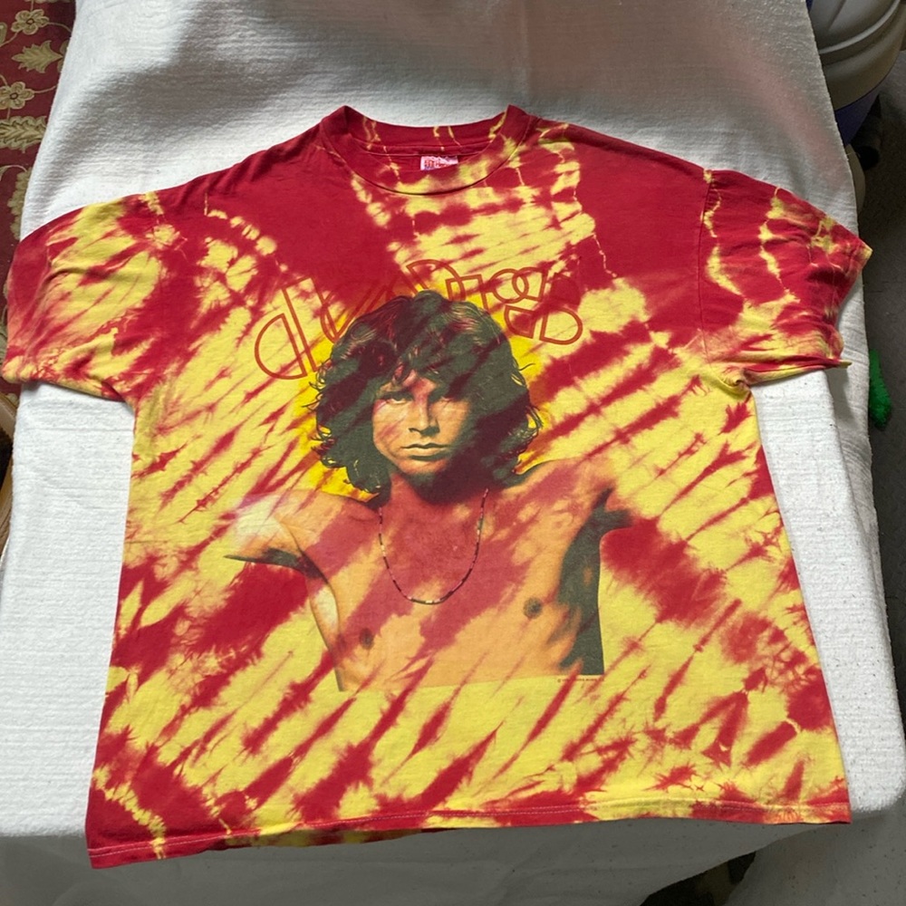 1990 Psychedelic The Doors Jim Morrison Tie Dye T-Shirt size XL